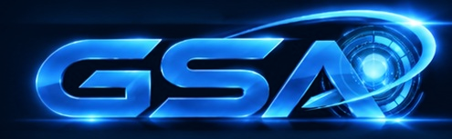 GSA logo with electric blue orbital sweep and AI ring